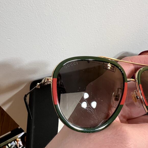 Gucci Aviator Pilot Sunglasses GG0062S - Picture 7 of 7